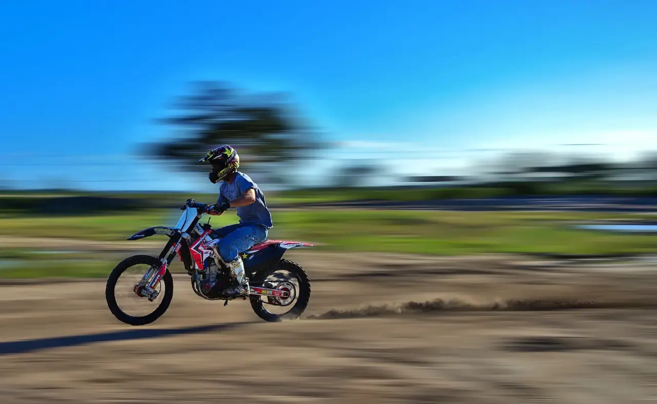 Rider at speed on the McLarty MX Park track