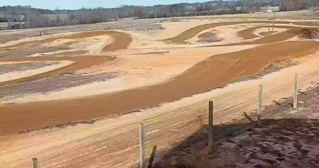 Freshly cut motocross track layout at McLarty MX Park