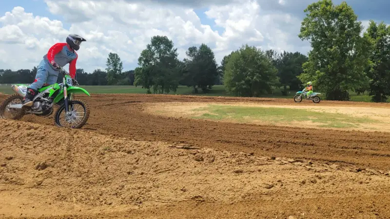Riders working through the rollers